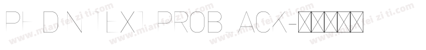 PF DIN TEXT PROBLACK字体转换